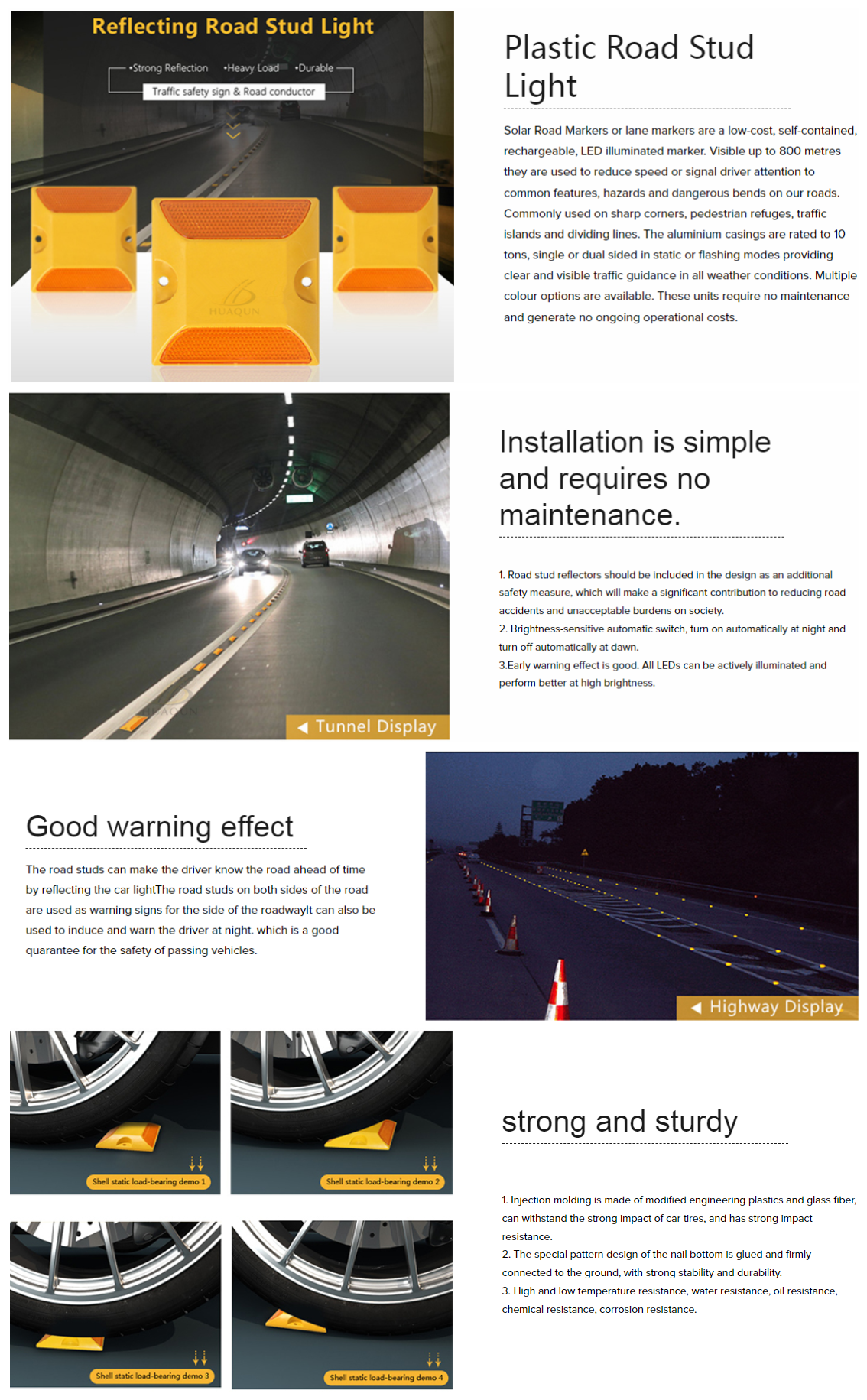Marquage routier réfléchissant de haute qualité pour la sécurité routière