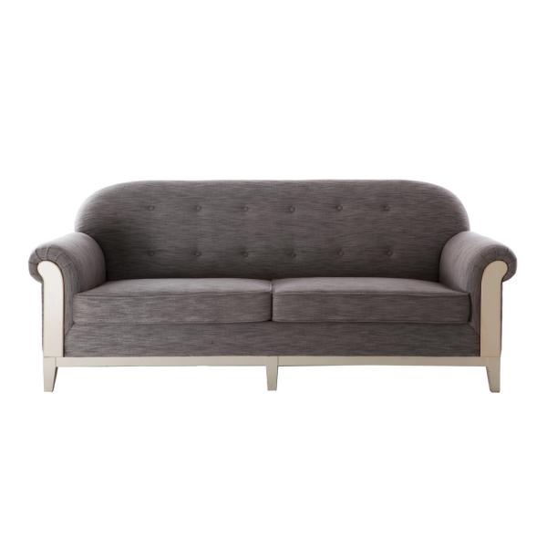 Lobby Sofa Set of European leisure style Fabric upholstered sofa chairs used wood in white painting