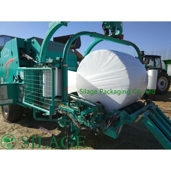 White Color Silage Wrap Film 750mm for Large Round Baler