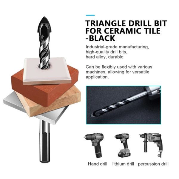 Milled Flutes Masonry Bit DIN8039 8mm Concrete Drill Bit Tungsten Carbide 1 4