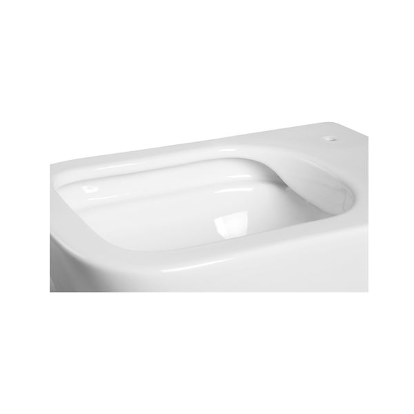 Wc antibacteriano sin rebordes satinado nano del tapiz