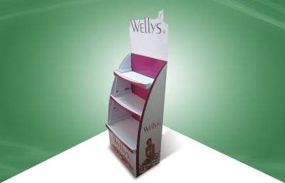 3 ajustáveis - exposições do cartão da posição da prateleira para produtos do cuidado da beleza