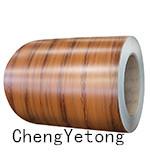 Wood Grain PE Coating PPGL Steel Coil For Sandwich Pannel Decoration Material