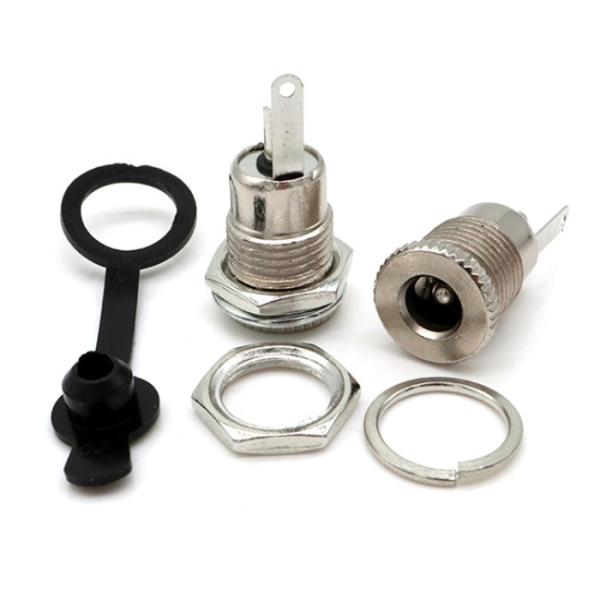 5.5mm X 2.1mm Metal Dc Power Jack Socket 30V Female Panel Mount Connector