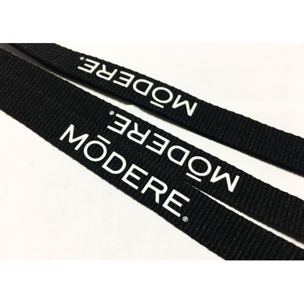 Metal Hook Black Print Custom Polyester Lanyards For Business Activity Event