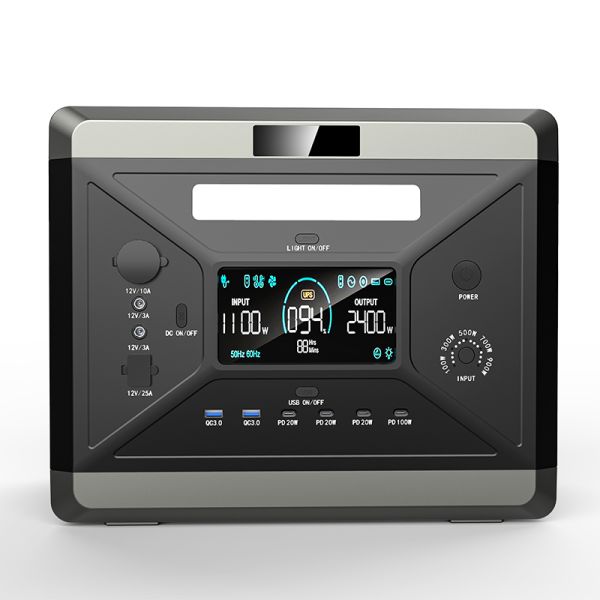 MPPT 2400W solar energy generator Camping Power Supply For Camping And Emergency Backup