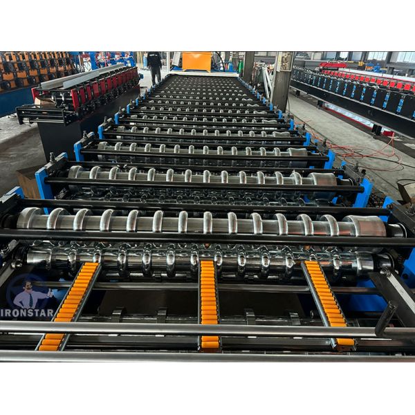 “European Standard Double Layer Roll Forming Machine 5 Rib & 6 Rib Trapezoidal Sheet Profiles CE Certified Automatic Roll Forming Equipment for Hungary Roof Panel Production Line ”