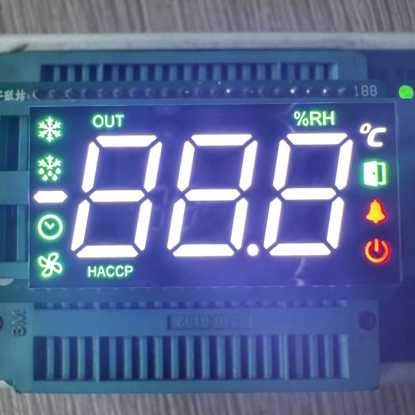 Custom Design Triple Digit 7 Segment LED Display with Minus Sign Common Anode for Refrigerator