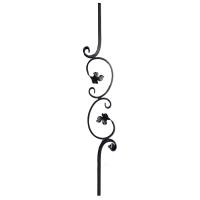 Parties de garde-corps ornementales en fer forgé Composants Fleurs Décoration pour balustrade