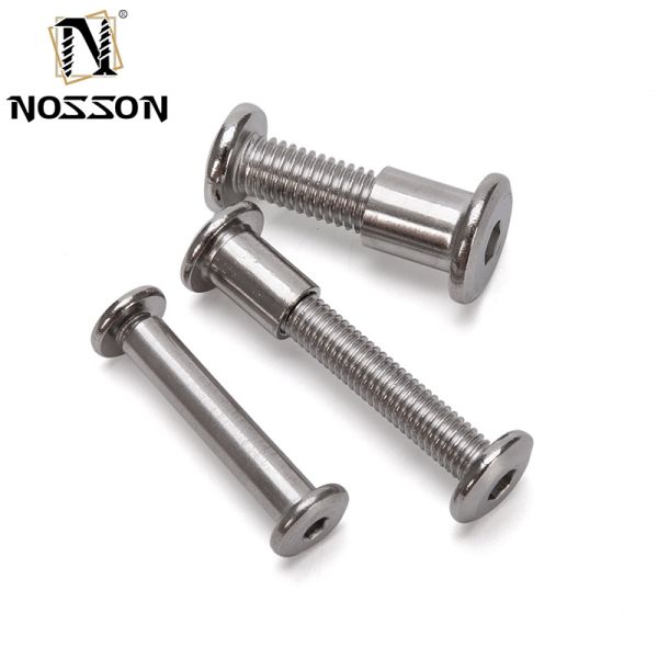 Metric Grade 8.8 A2-50 M6 Stainless Steel 304 Flat Hex Socket Head Male and Female Chicago Screws with Nut DIN Standard