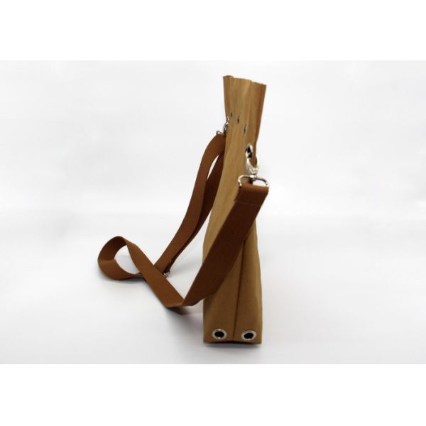 Custom Brown Kraft Paper Washable Shoulder Bag Casual Eco Friendly No Zipper For Men