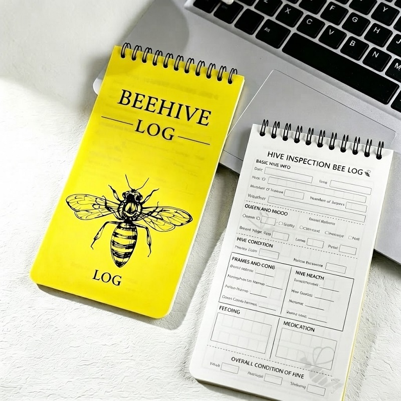 Beekeeping Log Book With Detailed Hive Inspection Forms And Wire-O Binding