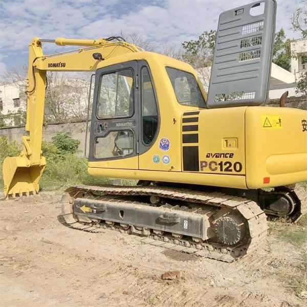 Excavadora Komatsu PC120 Máquina de movimiento de tierra de 12 toneladas utilizada en Japón con bomba original