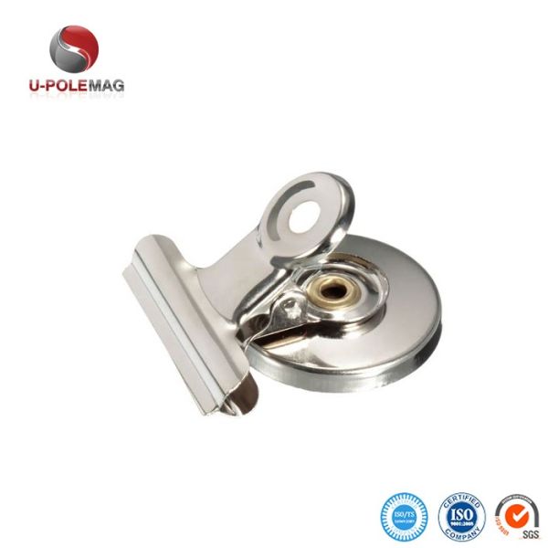 Neodimio Magneto Acero inoxidable Clips de papel magnético fuerte para paredes y pizarras