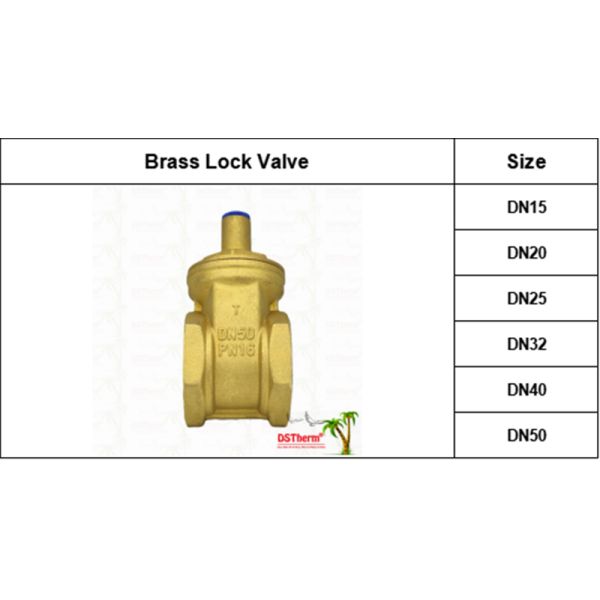 Brass Lock Gate Valve For Plumbing System Corrosion Resistance Customized Size