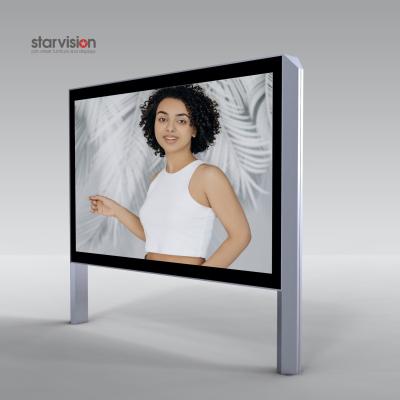 Pole Mount IP55 100w Light Box Advertising Displays Static Backlit Billboard