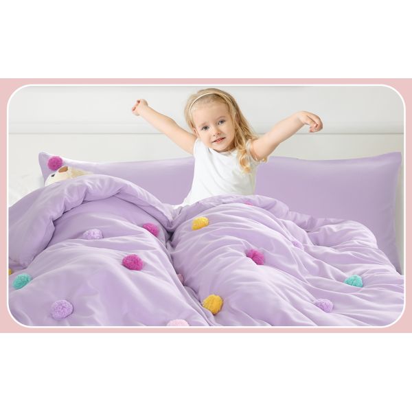 5 Piece Girls Toddler Bedding Set Children Comforter Sets Skin Friendly With Microfiber Fabric