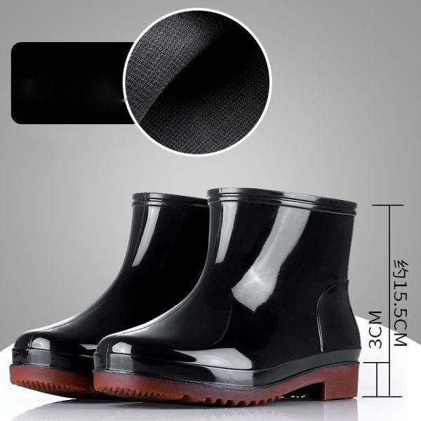 High Tube Rain Boots for Men Made of Plastic in Customized Color and Durable Material