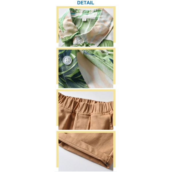 Short Sleeved Children's Outfit Sets Summer Shorts Cotton Kids Clothing