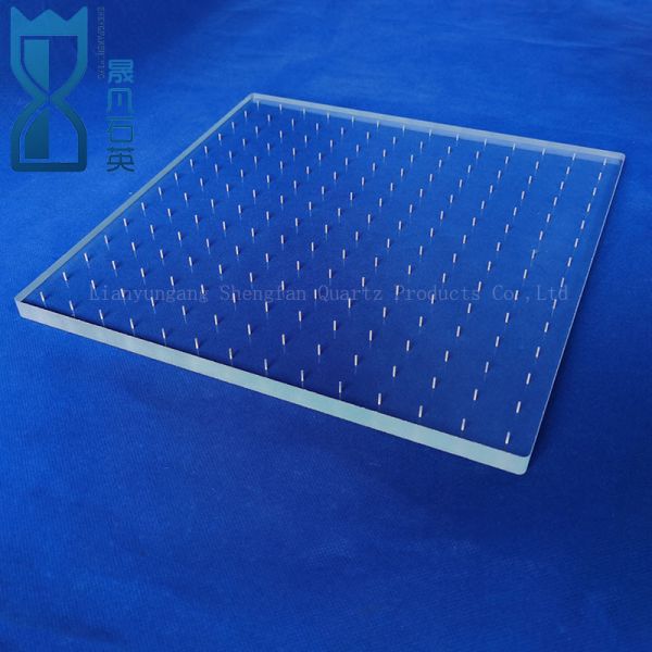 CNC Machining Of High Precision Fused Quartz Perforated Quartz Glass Sheets
