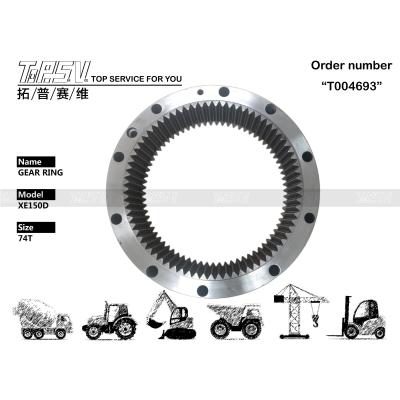 SY135C XE150D Boîte à anneau à engrenages pivotants pour excavatrice Haute durabilité pour les machines lourdes