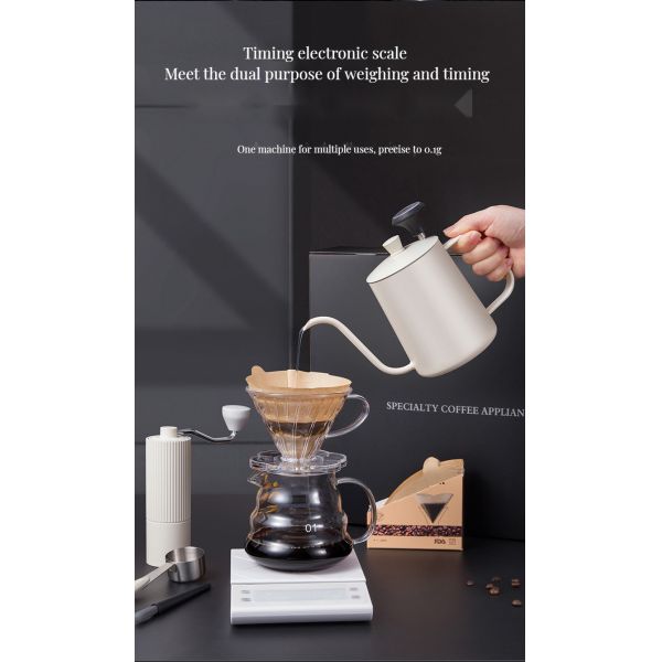 High Precision 3kg/0.1g Battery Operated Electronic Weight Scale for Espresso Kitchen