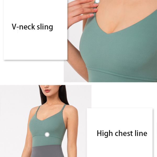 9 Colors Nude Yoga Womens Sports Bra Sexy Nylon Sweat Wicking Water Drop Back