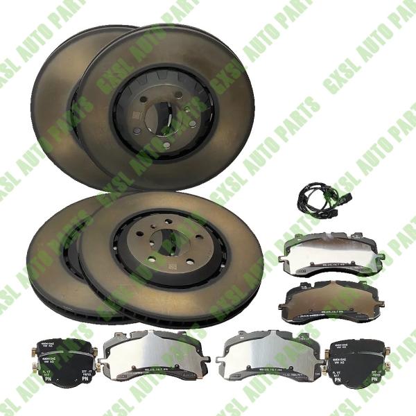 Pour Bentley Bentayga, plaquettes de frein avant et arrière avec rotors fournis OEM 4M0698451T 4M0615601K 4M0615121P 4M0698451C 4M0615601N 4M0698151AE 4M0615121R 4M0615301AJ
