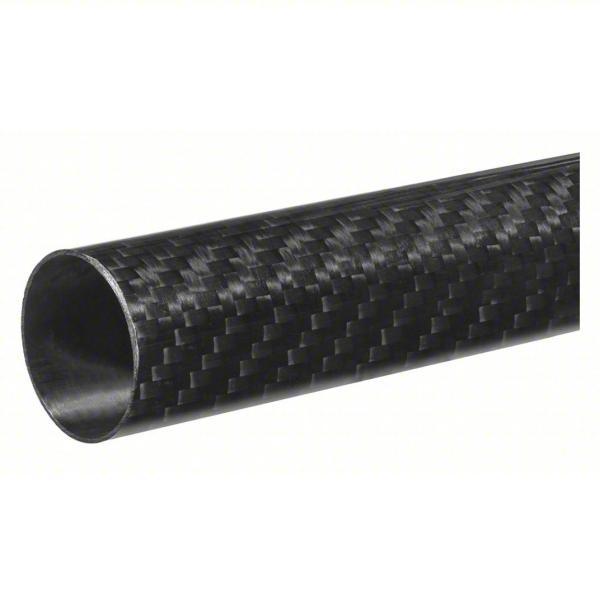 Tubo redondo de fibra de carbono estándar opaco negro 7/8 de diámetro interior, 1 de diámetro exterior 0°F a 180°F
