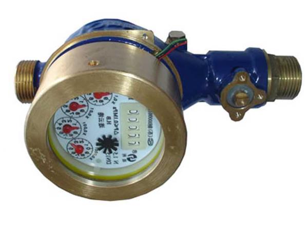 Brass Ball Valve Potable Water Flow Meter 4 Channels For Cold Water Dry Dial