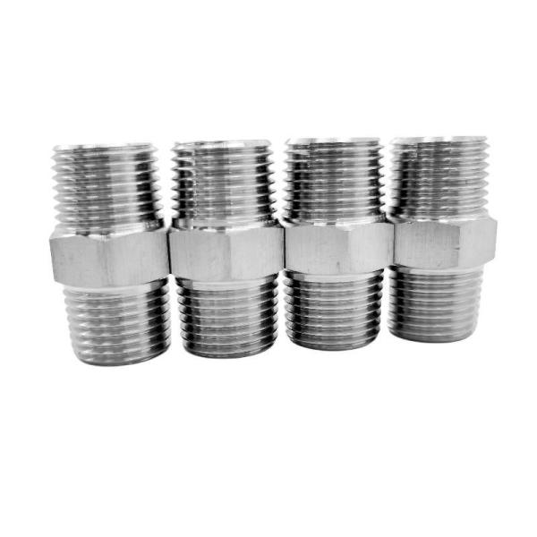 Aço inoxidável 1/4 de polegada 1/2 de polegada fio mamilo para instalações de encanamento Modelo NO. mamilo