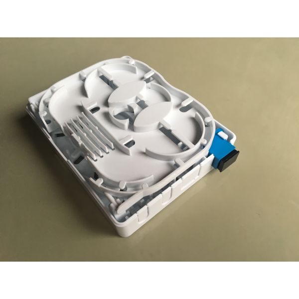 2 Port 2 Core Fiber Optical Termination Box FTTH Indoor Face Plate Socket SC/UPC