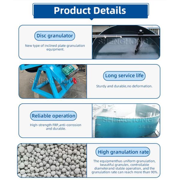 Stainless Steel Organic Fertilizer Granulator with 1-10 T/H Throughput for Wet Type Granulating