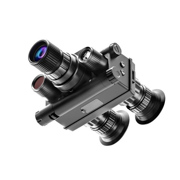 4K Helmet Mounted Night Vision Monocular with 4 Color Modes 1. 43 inch dual circular screens for Adults Hunting
