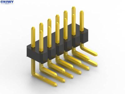 O bronze encabeçamento do PWB de 2,00 milímetros fixa a fileira dupla, através do conector do encabeçamento do Pin do furo 14