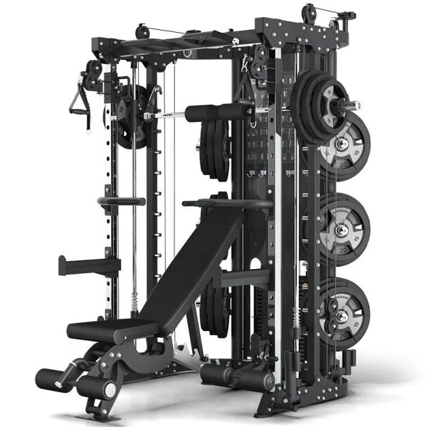 Bedreeman Home Gym Multi-Function Station Strength Training Power Squat Rack for Body Building Fitness Equipment Smith Machine