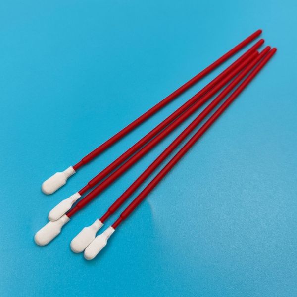 761 Lint Free Red Handle Microfiber Swab Car Cleaning Detailing Swab Cleanroom Polyester Swab for Semiconductor Cleaning