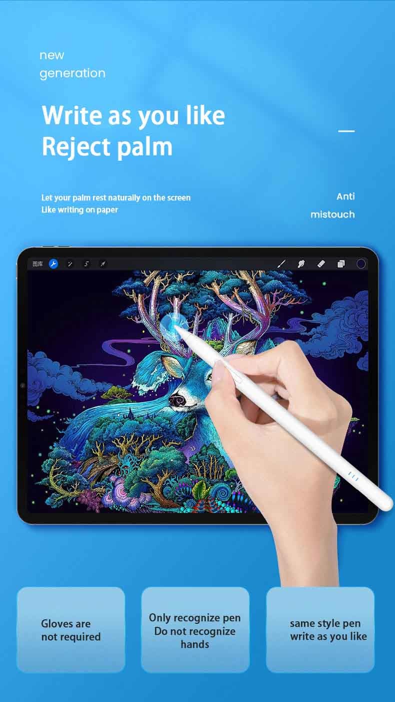 Ручка перезаряжаемые грифеля JD40 активная емкостная для телефона Android Ipad 2018