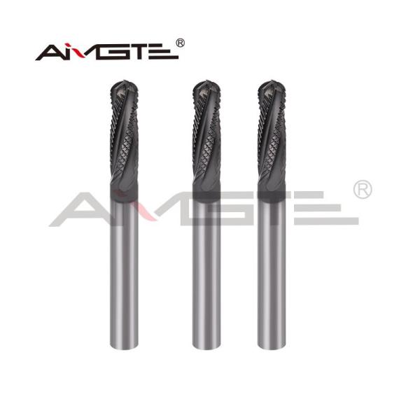 4 flûtes Graphite fin de moulin à billes nez de carbure de rugosité fin de moulins 0,6 μm
