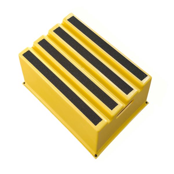 12 Overall Height Double Step Stool with Compact Design for Space Saving Stackable Box Step