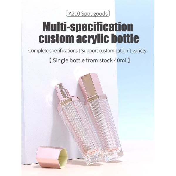 Plastic Acrylic Bottles Cosmetic Packaging Containers 40ml UV Printing for Packaging
