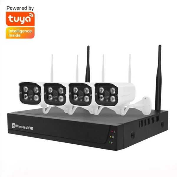 системы камеры 1080P 4CH WiFi цвет беспроводной белый с датчиком CMOS