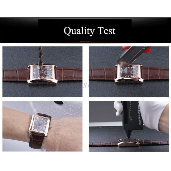 063A Fashion European Hotsale Watches Women Luxury Watch Rose Gold Square Quartz Watch New