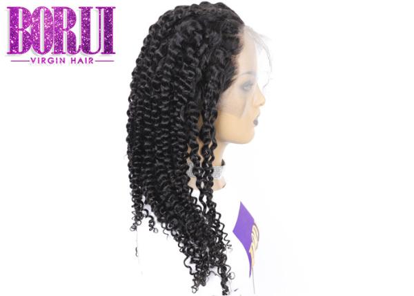 Brazilian Full Lace Human Wigs Deep Curly Breathable No Tangling No Shedding