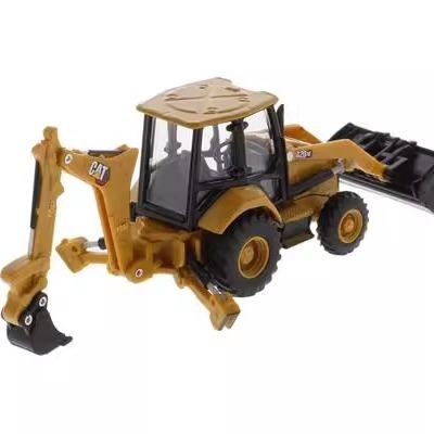 1/64 Scale Diecast Masters Heavy Equipment Backhoe Loader Alloy Construction Vehicle Model 85765
