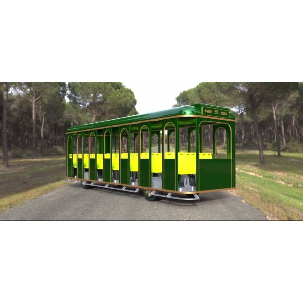 Поезд 42 мест электрический Trackless, электрический туристский поезд для внешнего воссоздания