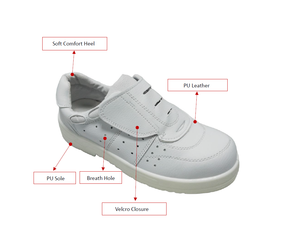 Антистатические обувь для безопасности ПУ кожаные антискользковые обувь для чистых помещений
