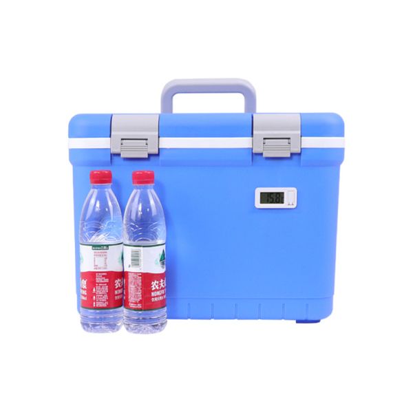 Portable Vaccine Cooler Carrier Box, Insulated Thermal Storage Case with Digital Temperature Display, 2‑8°C Constant Temperature Container for Biological Specimens, Test Samples, Reagents for Medical