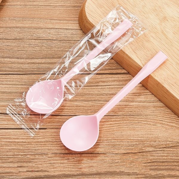 Food Grade Customized Heavy Duty Disposable Plastic Tableware Spoon with Clear Design