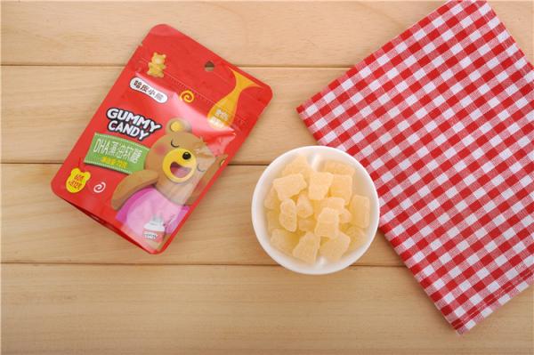 Novelty DHA Gummy Vitamins , Custom Made Gummy Candy With Sugar Coating